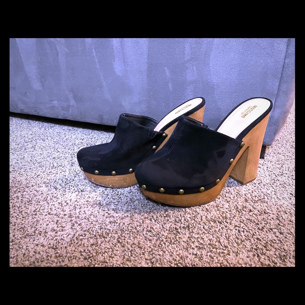 Mossimo Black Suede Clogs